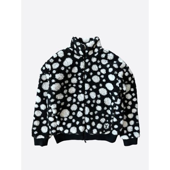 Louis Vuitton Yayoi Kusama Black & White Polka Dot Fleece Jacket